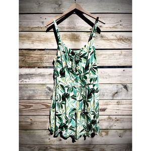 Torrid Challis Tie-Front Romper in Painted Tropical Size 2X